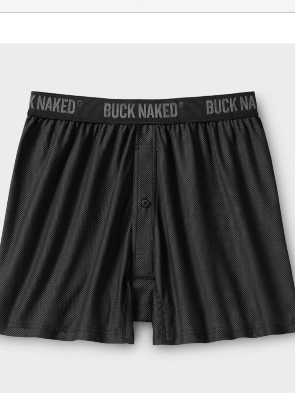 Men's Buck Naked Boxers Black Sz Large NWT